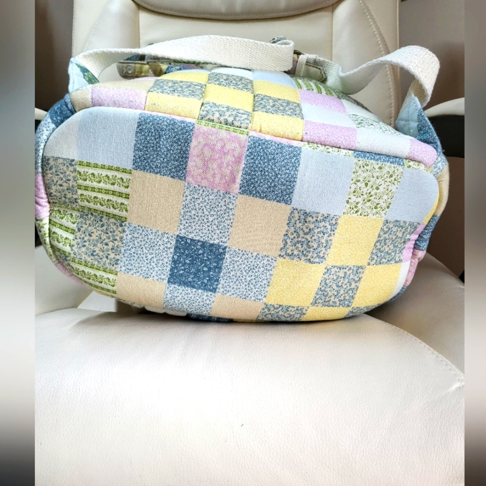 Patchwork Quilted Multicolor Women's Backpack - Picture 4 of 12